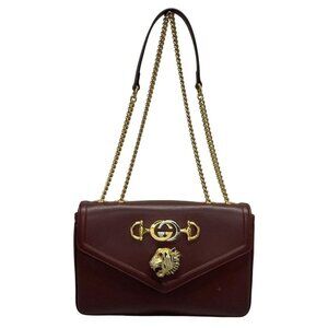 Gucci Shoulder Bag Raja Medium Shoulder Bag Bordeaux Chain